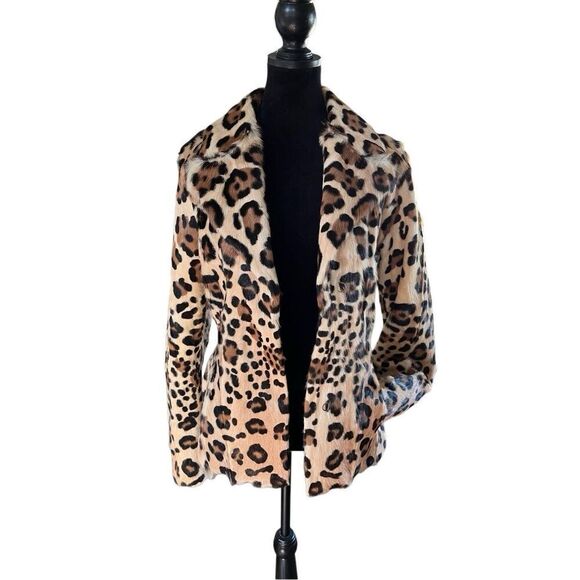 Blumarine 2012 Collection Fur Cheetah Print Chic Peplum Jacket Women’s S Italy - Picture 3 of 16